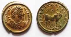 Ancient Coins - Julian II. AD 360-363. Æ Double Maiorina . Antioch mint. Bull