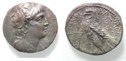 Ancient Coins - Seleukid Kings. Antiochos VII Sidetes (138-129 BC). AR tetradrachm (28mm, 12.45g). Tyre. Dated SE 176 (137/6 BC).