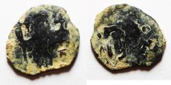 Ancient Coins - ISLAMIC, Umayyad Caliphate (Arab–Byzantine coinage). Circa 680s-700/10. Æ Fals . ‘Pseudo-Damascus’ mint, probably in northern Jordan or Palestine.
