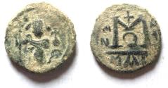 World Coins - ARAB - BYZANTINE , DAMASCUS MINT, AE FALS