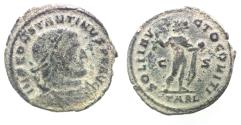 Ancient Coins - AS FOUND CONSTANTINE I AE FOLLIS