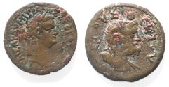 Ancient Coins - Egypt. Alexandria under Domitian (AD 81-96). AE diobol (23mm, 5.20g). Dated regnal year 6 (AD 86/7).