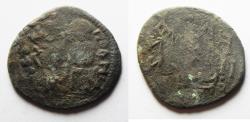 World Coins - Baisan Mint- Nysa-scythopolis: ISLAMIC. Ummayad Caliphate. Post reform series (AD 696-750). AE fals