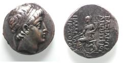 Ancient Coins - Seleukid Kings. Demetrios II Nikator (first reign, 146-138 BC). AR tetradrachm (25mm, 15.42g). Seleukeia on the Tigris mint