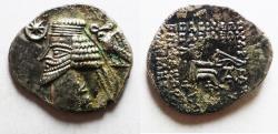Ancient Coins - PARTHIA: PHRAATES IV, 38-2 BC, AR Drachm, Mint of Mithradatkart