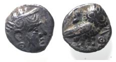 Ancient Coins - ARABIA FELIX. Sabaeans. Imitating Athens. Ca. 3rd-2nd centuries BC. AR quarter-unit