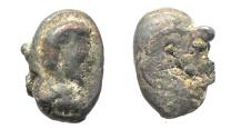 Ancient Coins - Roman Egypt. 3rd century AD. Lead seal impression (21 x 15 mm). Male bust r.