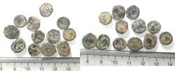 Ancient Coins - ROMAN. LOT OF 12 AE 4 COINS. WITH CROSS REVERSE