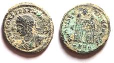 Ancient Coins - AS FOUND: CONSTANTIUS II AE 3 . CAMP GATE