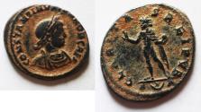 Ancient Coins - BEAUTIFUL WITH ORIGINAL DESERT PATINA: CONSTANTINE II AE FOLLIS