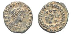 Ancient Coins - Theodosius ae 4 . as found