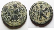 Ancient Coins - Justinian I. 527-565. Æ Half Follis . Theoupolis (Antioch) mint.
