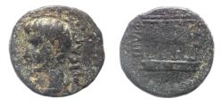 Ancient Coins - Judaea. Herodian Dynasty. Herod Philip (c. 4 BC-AD 34). AE 18mm, 6.22g. Caesarea Paneas (Caesarea Philippi) mint. Struck in regnal year 12 (AD 8/9).