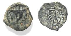 Ancient Coins - Judaea, The Herodians. Herod Archelaus, 4 BC-6 AD. AE Prutah .