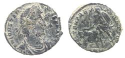 Ancient Coins - AS FOUND: 	CONSTANTIUS II AE FALLEN HORSEMAN