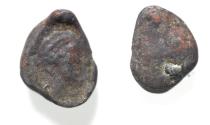 Ancient Coins - Egypt. 1st  century BC. Lead seal impression (16 mm). CLEOPATRA?