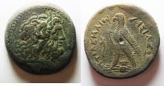 Ancient Coins - 41MM : PTOLEMAIC KINGDOM. Ptolemy IV Philopator (225-205 BC). AE drachm. Alexandria Struck 222-220/19 BC