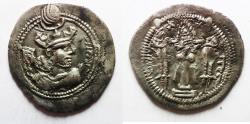 Ancient Coins - SASANIAN KINGS. Valkash. AD 484-488. Silver Drachm. AS (ASPANVAR)