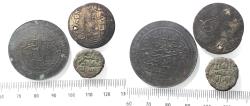 World Coins - OTTOMAN. LOT OF TWO SILVER COINS. & A BRONZE FALS.