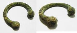 Ancient Coins - HOLY LAND. IRON AGE PRE-COINAGE CURRENCY BRACELET SHAPED BRONZE INGOT. 800 B.C
