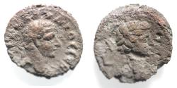 Ancient Coins - Apparently unpublished: Egypt. Alexandria under Aurelian and Vaballathus (AD 270-272). Potin tetradrachm (22mm, 7.73g). Struck in regnal year 1