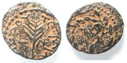 Ancient Coins - BE-HEADER OF JOHN THE BAPTIST: Judaea. Herodian dynasty. Herod Antipas (4 BC-AD 39). AE unit