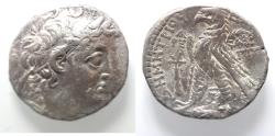 Ancient Coins - Seleukid Kings. Demetrios II (second reign, 129-126/5 BC) AR tetradrachm (27mm, 13.17g). Tyre mint. Dated SE 183 (130/29 BC).
