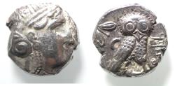 Ancient Coins - Satraps of Mesopotamia. Mazakes, as satrap (c. 331-323/2 BC). AR tetradrachm (21mm, 16.55g). Imitating Athens.
