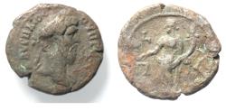 Ancient Coins - Egypt. Alexandria under Lucius Verus (AD 161-169). Billon tetradrachm (23mm, 9.76g). Struck in regnal year 1 of Marcus Aurelius (AD 161/0).