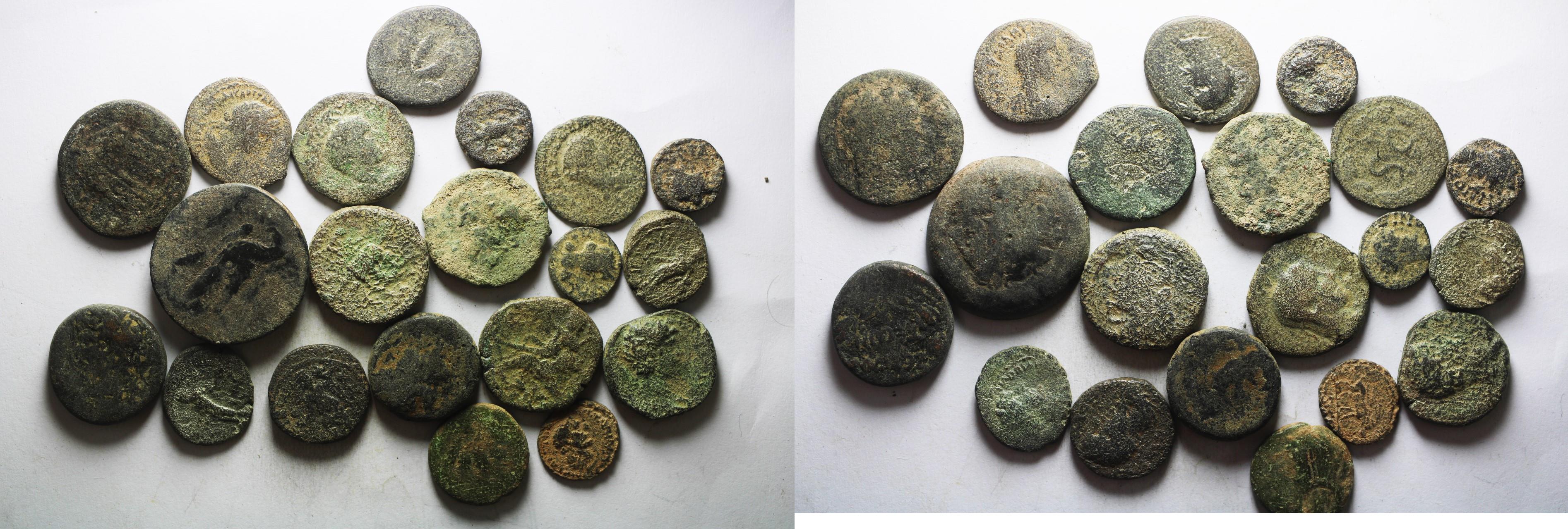 LOT OF 20 ANCIENT BRONZE COINS. MIXED. | Lots & Collections