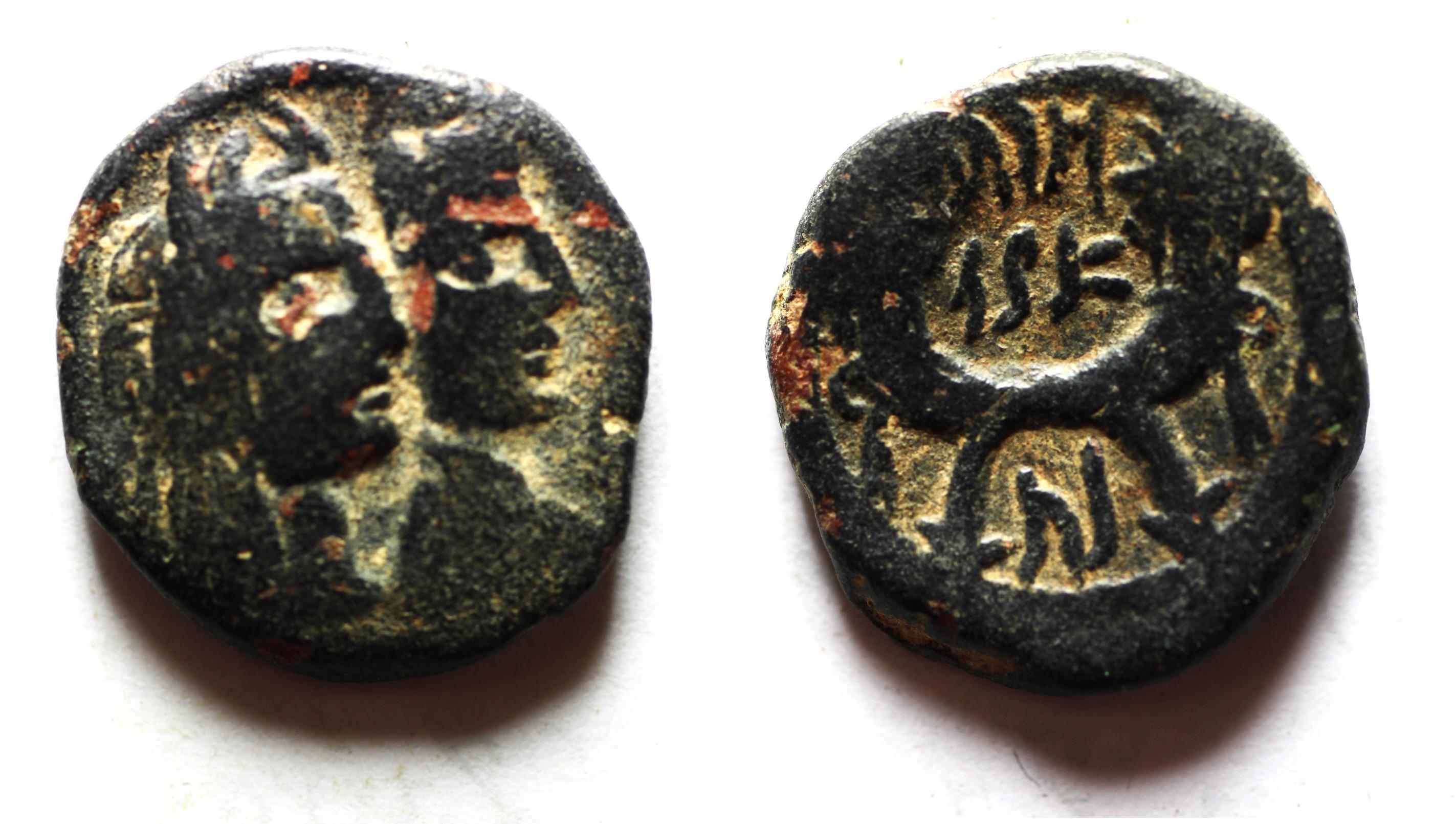 NABATAEA. Aretas IV, with Shaqilat. 9 BC- AD 40. AE 19 | Ancient ...