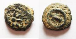 Ancient Coins - Judaea, Alexander Jannaeus, 103-76 BC, AE Prutah (Biblical Widow's Mite).