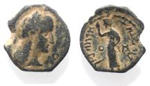 Ancient Coins - Arabia. Nabataean Kings. Aretas IV (9 BC-AD 40). AE 19mm, 4.55g. Petra mint. Struck in regnal year 4 (6/5 BC).