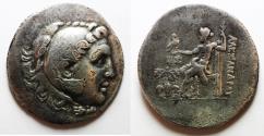 Ancient Coins - Aeolis. Temnos. AR tetradrachm (29mm, 15.93g). Struck ca. 188-170 BC. In the name and types of Alexander III of Macedon.
