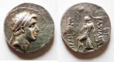 Ancient Coins - Apparently unpublished: GREEK Seleukid Kingdom. Demetrios I Soter (162-150 BC). AR tetradrachm (27mm, 16.84g). Susa mint(?).
