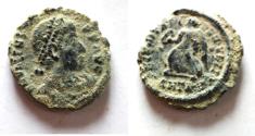 Ancient Coins - AS FOUND. ORIGINAL DESERT PATINA. VALENS AE FOLLIS