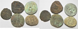 World Coins - ARAB-BYZANTINE LOT OF 5 AE COINS AS FOUND