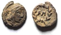 Ancient Coins - NABATAEA. Syllaios and Aretas IV. Circa 9-6 BC. AR Trihemiobol
