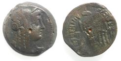 Ancient Coins - PTOLEMAIC KINGS of EGYPT. Ptolemy V or Ptolemy VI. 204-180 BC or 180-145 BC. Æ. ISIS