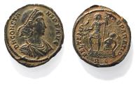 Ancient Coins - CONSTANS AE . EMPEROR IN GALLEY