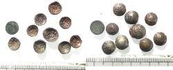 Ancient Coins - LOT OF 10: ARABIA, Southern. Himyar. 'Amd?n Bay?n Yahaqbi?. Circa AD 100-120. AR Fractions. 0.30 gm