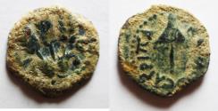 Ancient Coins - as found: JUDAEA, Herodians. Agrippa I. 37-43 CE. AE Prutah .Jerusalem mint.