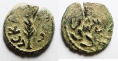 Ancient Coins - JUDAEA. Porcius Festus Procurator under Nero AE Prutah. 58/59 C.E.
