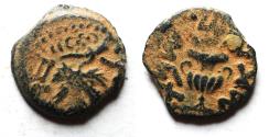 Ancient Coins - Judaea. Jewish War. First Revolt. AE Prutah. Year 2. 67/68 C.E.