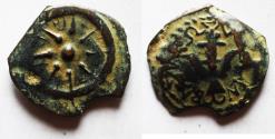Ancient Coins - Judaea, Alexander Jannaeus, 103-76 BC, AE Prutot (Biblical Widow's Mites).