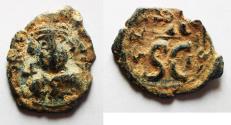 Ancient Coins - Byzantine. Constans II. 641-668 AD. AE Follis. Syracuse