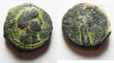 Ancient Coins - Nabataean kingdom. Aretas IV (9 BC-AD 40). AE 21mm, 8.65g. Petra Mint. Struck in regnal year 5 (5/4 BC).