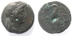 Ancient Coins - PTOLEMAIC KINGS of EGYPT. Ptolemy V or Ptolemy VI. 204-180 BC or 180-145 BC. Æ. ISIS