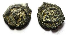 Ancient Coins - Judaea. Herod Archelaus.  AE Prutah. 4 B.C.E. - 6 C.E.