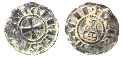 World Coins - Crusaders States. Kingdom of Jerusalem. Amaury (1163-1174). Billon denier
